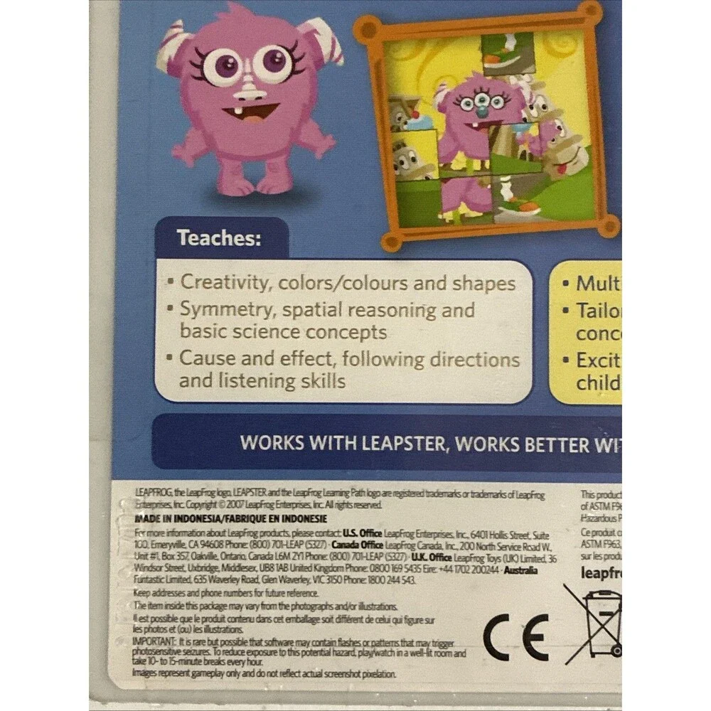 Leap Frog Leapster CREATURE CREATE Learning Game Pre-K 2nd Ages 4-8 NEW SEALED